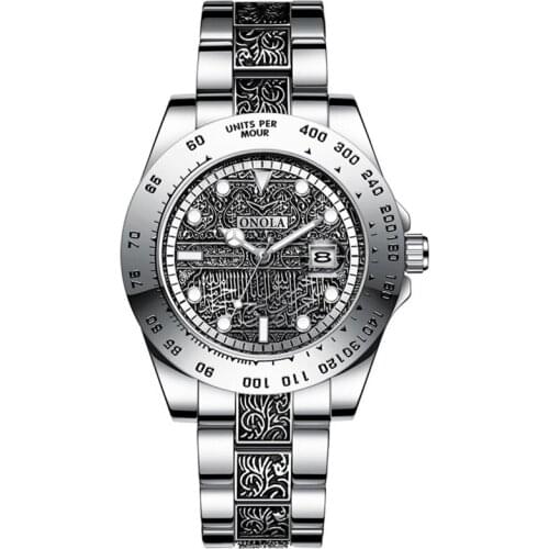 2021 New Retro Top Luxury Brand Mens Sports Quartz Watches Gold Stainless Steel Band Waterproof Calendar Reloj Hombre