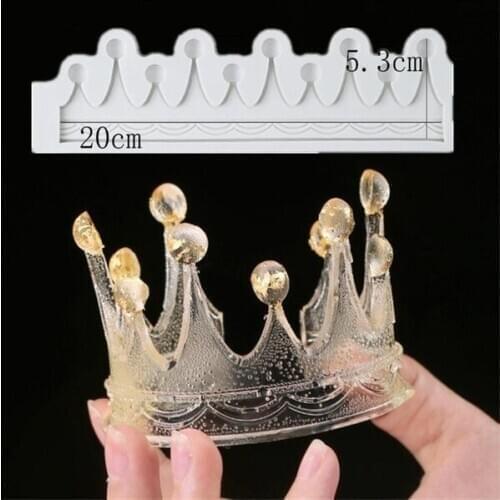 Crown Shape Liquid Silicone Mold Fondant Cake Decoration Wedding Cake Border Fondant Cake Decorating Clay Molds