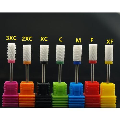 Easy Nail Ceramic Nail Drill Bit 3/32" Rotary Burr Bits For Manicure Pedicure Electric Drill Accessories Nail Tools Milling Cutt