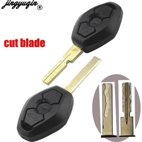 Jingyuqin Cutting Key Remote Fob Case Replacement Car Key Shell Cover Keyless Fob For BMW 1 3 5 7 Series X3 X5 Z3 Z4HU92/HU58