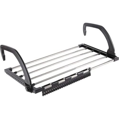 K5DC Multi-function Balcony Folding Shoes Towel Drying Rack Laundry Underwear Storage Holder Home Accessories