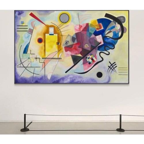 Wassily Kandinsky Yellow Red Blue Wall Paintings For Living Room Wall Art Decor Famous Canvas Art Posters Cuadros Home Decor