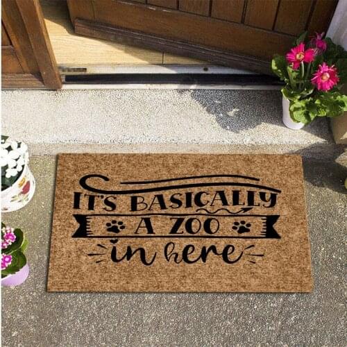 Welcome Mats For Front Door Absorbent Anti-Slip Bath Mat Indoor Outdoor Hard-Wearing Foot Pad Entrance Doormat Home Decoration