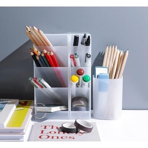 Creative Multi-function 4 Grids Desktop Storage Box Case Make Up Cosmetic Holder Desk Pen Pencil Organizer