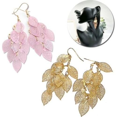 Fashion Vintage Drop Earrings Leaf Colorful Feather Pendant Tassel Earring For Women Earrings Accessories Jewelry 2021 Trend