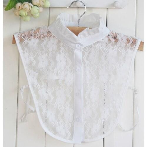 Beautiful Sexy Lace Black White Ladies Women Detachable Shirt Blouse Fake Collars Accessories FS0331