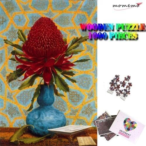 MOMEMO Waratah Jigsaw Puzzle Wooden 1000 Pieces Puzzles World Famous Painting Adults Children Education Toys Wood Puzzle 1000