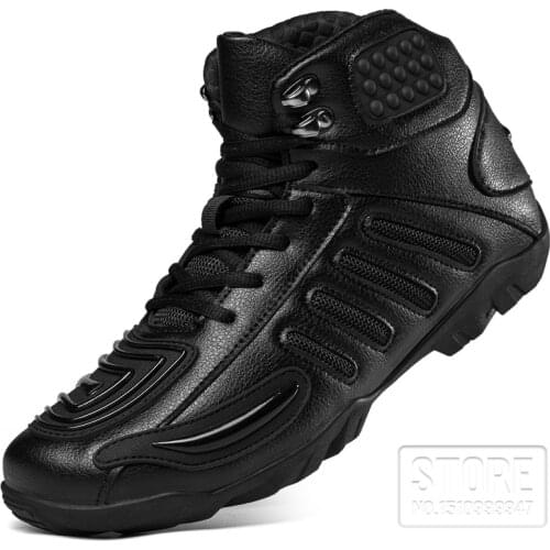 NEW Four Seasons Motorcycle Riding Boots Mens Anti-fall Motorcross Boots Men Breathable Rider Road Racing Casual Shoes