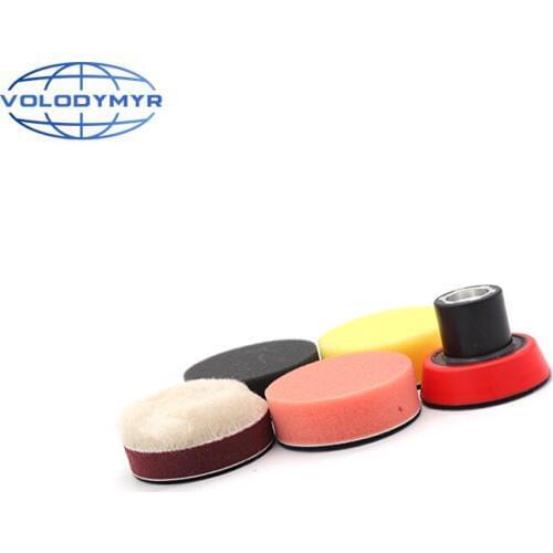 Drill Polishing Kit 2 Inch Polish Pad 4pcs Pads Include Red M14 Tray Waxing Sponge Detail Polisher Car Buffer for Buffing