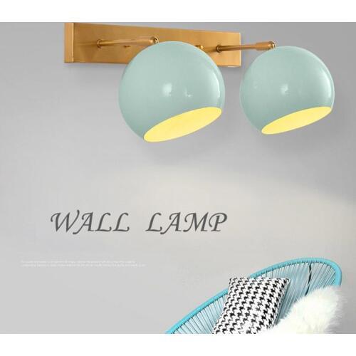 Wall Lamp Nordic Style Creative Rotation Wall lamp Round Simple Modern Living Room Restaurant Stair Lamp Study Bedroom Bedside