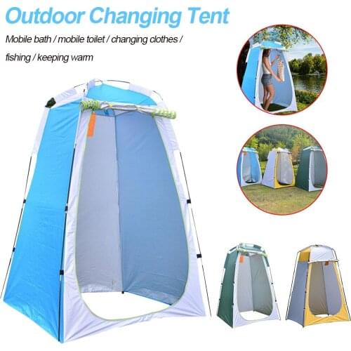 Portable Outdoor Shower Tent Camp Toilet Rain UV-proof Sun Shelter Dressing Tent Detachable Foldable Sturdy Beach Camp Equipment