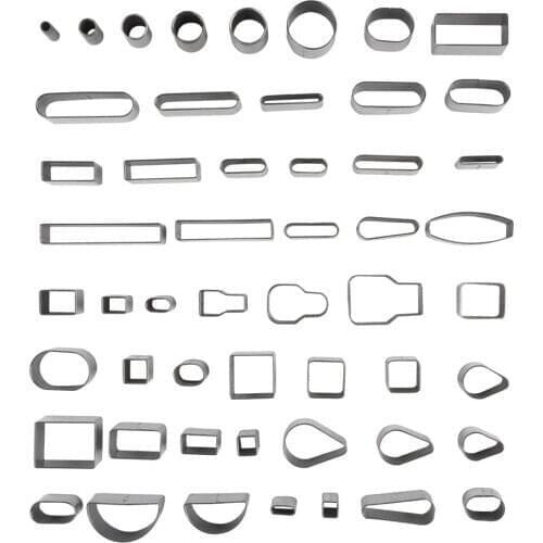 Leathercraft Punching Toos 52 Shape Style One Hole Hollow Punch Cutter Set for Handmade DIY Leather Craft Belt Puncher tool