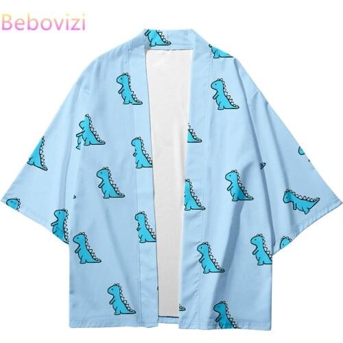 Plus Size Cartoon Dragon Fashion Beach Japanese Kimono Kimetsu No Yaiba Robe Cardigan Men Shirts Yukata Haori Womens Clothing