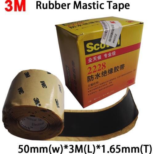 3M 2228# Rubber Mastic Tape, Electrical Insulation Tape, Self-fusing Weather and Moisture Resistance, Power cable Jacket Seal