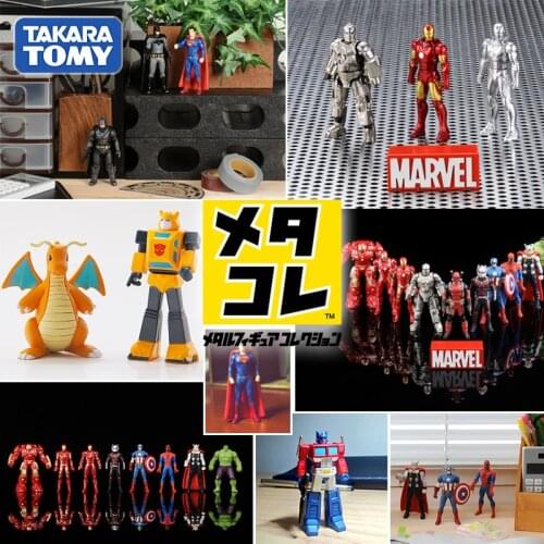 TOMY Metacolle Transformers Pokemon Marvel Pikachu Bumblebee Sqweeks Model Anime Figures Favorites Collect Ornaments