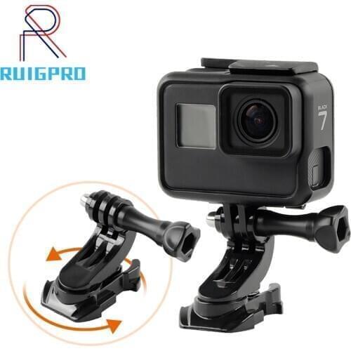 360 Degree Rotate J-Hook Buckle Base Vertical Surface Mount Adapter for GoPro Hero 9 8 7 6 5 Xiaomi Yi Sjcam Sj4000 Accessory