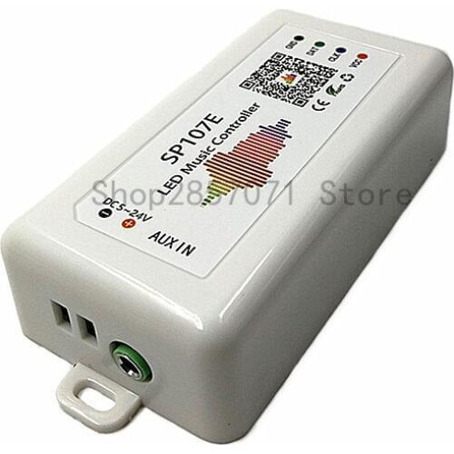 WIFI Bluetooth SP107E Pixel IC SPI Music LED Controller by Phone APP For WS2812 SK6812 SK9822 RGBW APA102 LPD8806 Strip DC5-24V