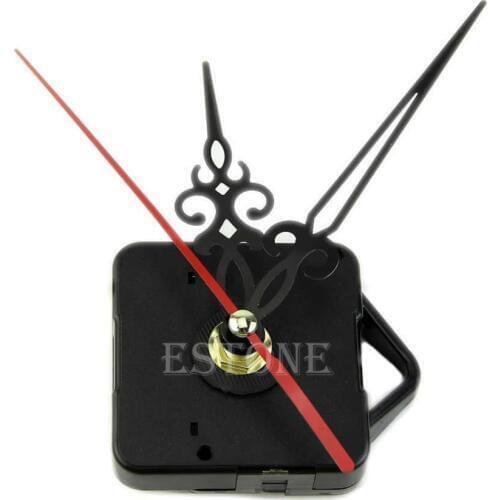 Z Black Quartz Clock Movement Mechanism Repair DIY Tool Kit + Black Hands Hot