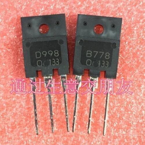 2pcs/lot=1pair 2SB778 2SD998 B778 D998 TO-3PF In Stock