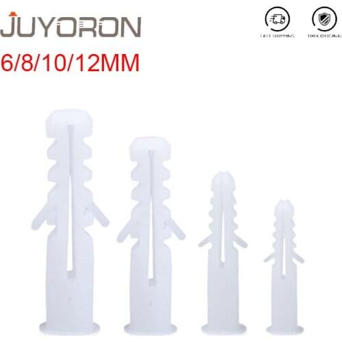 20/50Pcs 6mm-12mm Plastic Expansion Tube Pipe Wall Fish type barbed Anchors Plugs Expansion With Phillips Head Screw NL28