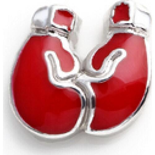 20PCS/lot Enamel Boxing Gloves DIY Alloy Floating Locket Charms Fit For Living Magnetic Memory Lockets