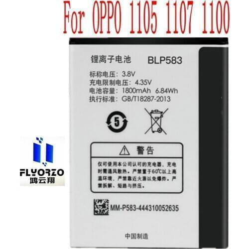 3.8V New High Quality 1800mAh BLP583 Battery For OPPO 1105 1107 1100 Mobile Phone