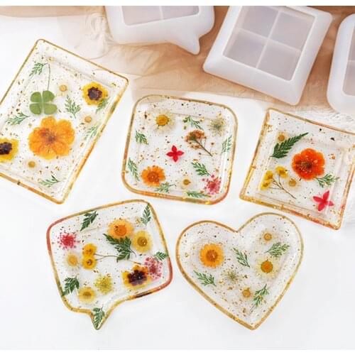 3D Diamond Love Heart Dessert Cake Silicone Mold Mousse Baking Pastry Decoration Handmade Crystal Epoxy Resin Cake Candy Moulds