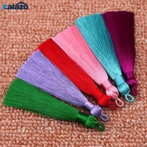 5pcs/lot 8cm Long Multicolor Cotton Silk Tassel Brush for Earring Charm Pendant DIY Craft supplies home Jewelry decorations