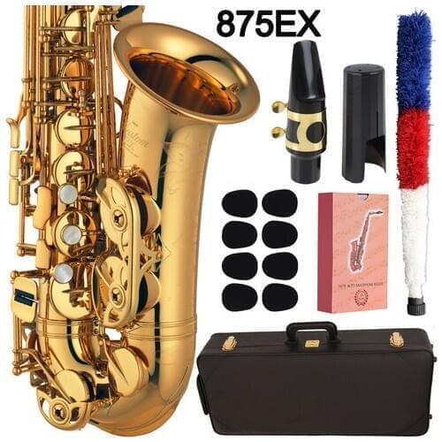 MFC Saxophone Alto 875EX Professional Alto Sax Custom EX Series High Saxophone Gold Lacquer With Mouthpiece Reeds Neck Case