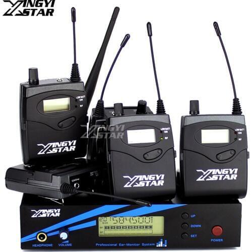 Five Bodypack Receiver UHF Wireless In Ear Monitor System Professional Stage Monitoring EW300 G3 G2 One Transmitter in Headphone