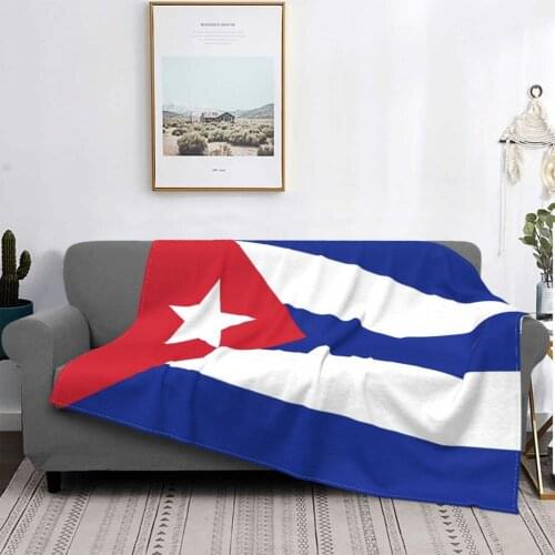 Cuba Flag Blanket Fleece Winter Freedom Globe Portable Super Soft Throw Blanket for Bedding Couch Rug Piece