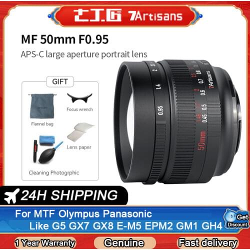 TTArtisan 50mm F0.95 APS-C Lens Manual Focus For M43 Mount Olympus Panasonic Micro Camera G5 GX7 GX8 E-M5 EPM2 PEN-F GM1 GH4