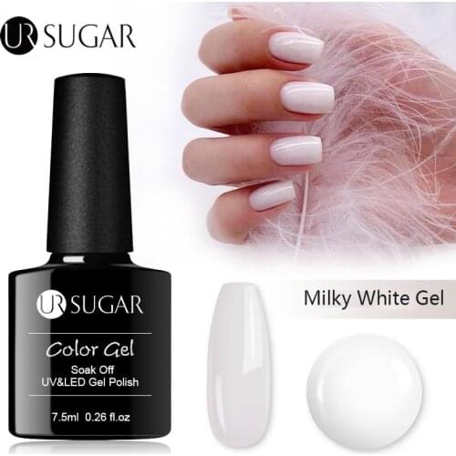 UR SUGAR Opal Jelly Gel Polish 7.5ml Milky White Soak Off UV Gel Nail Polish Varnish Semi-permanent Nail Art UV LED Varnish
