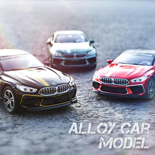 Hot Toys Diecast 1:32 BMW M8 IM Alloy Car Model Metal Miniature Scale Vehicles Children Birthday Gifts Boy Collection Kids Cars