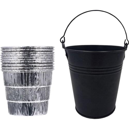 BBQ Drip Bucket Kitchen Accessories Barbecue Utensils with 10 Foil Liners