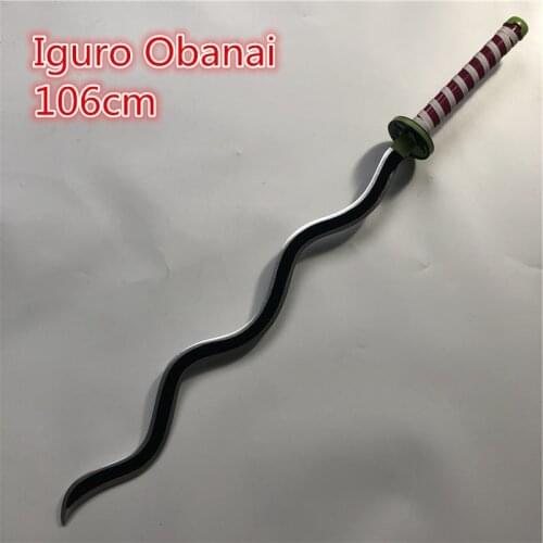 Demon Slayer Kimetsu no Yaiba Iguro Obanai Cosplay Sword Kimetsu No Yaiba Iguro Obanai Cosplay Costum sword Prop 106cm