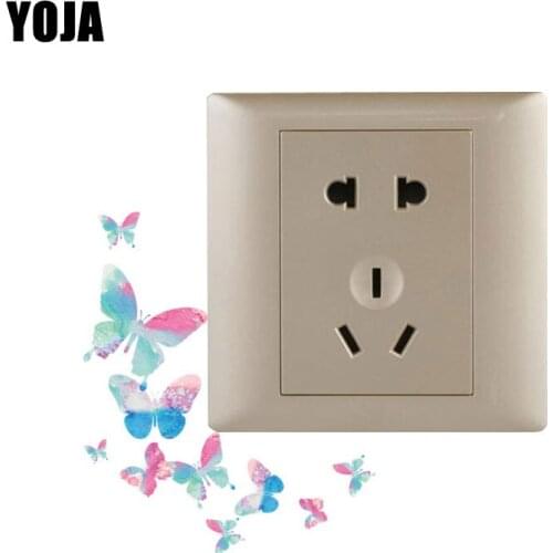 YOJA Flying Butterflies Switch Wall Sticker Room Interesting Decor Beautiful Colored Cool 8SS0421