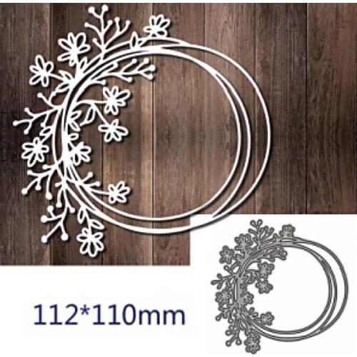 2021 New christmas Round flower Metal Cutting Dies Stencil Die Cut Scrapbooking stencils for decoration Craft Stamps and dies