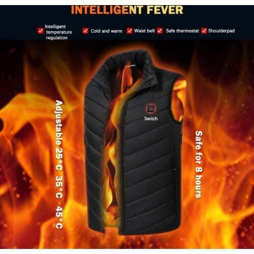 New Durable Heated Vest Classic Delicate Texture Plus Size Electric Heated Vest Thermal Waistcoat Warm Clothing Jacket