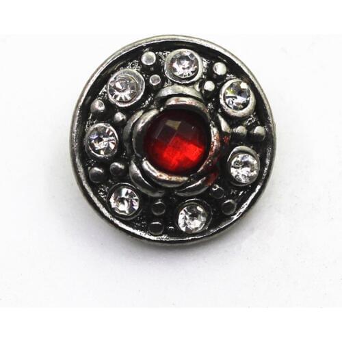 Wholesale 10pcs/lot Crystal Round Snap Buttons fit 18mm Snap Necklace charms Bracelet Bangles DIY Jewelry Snap Pendant Charms