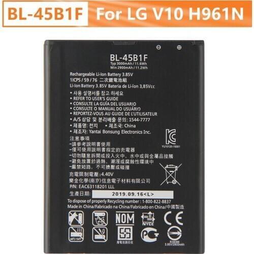 Agaring Original BL-45B1F Battery For LG V10 H961N F600 H968 BL-45B1F Genuine Replacement Phone Battery 3000mAh