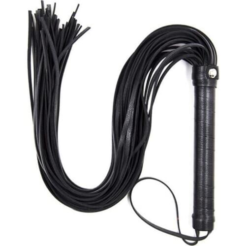 Pimp Whip Racing Riding Crop Party Flogger Hand Cuffs Pu Leather Black Horse Riding Whip High Quality