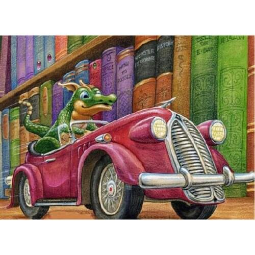 The latest 5d diy diamond painting cross stitch diamond mosaic full cartoon dragon, racing car, decorative painting