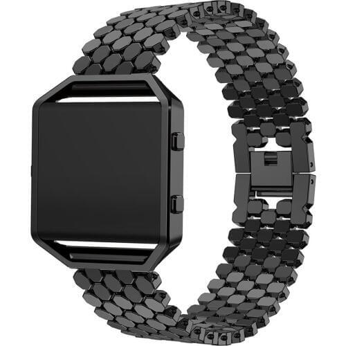 23mm luxury Stainless Steel smart watch Band strap For Fitbit Blaze Bracelet replacement Watchbands WristStrap with metal frame