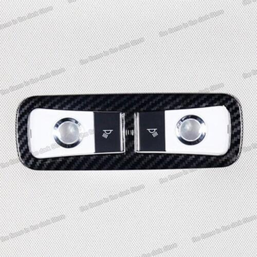 Lsrtw2017 carbon fiber roof rear reading light frame trim for honda crv 2017 2018 2019 2020 2021 interior accessories cr-v 5