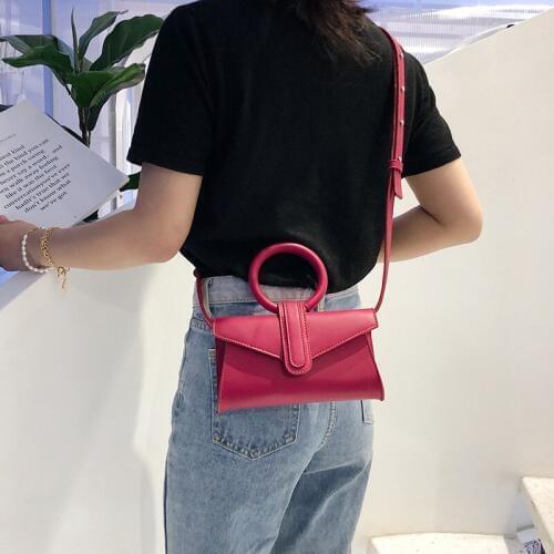 New Luxury Handbags Women Bags Designer Small Shoulder Bag Fashion Candy color Crossbody Bag Leather Ring Ladies Bag