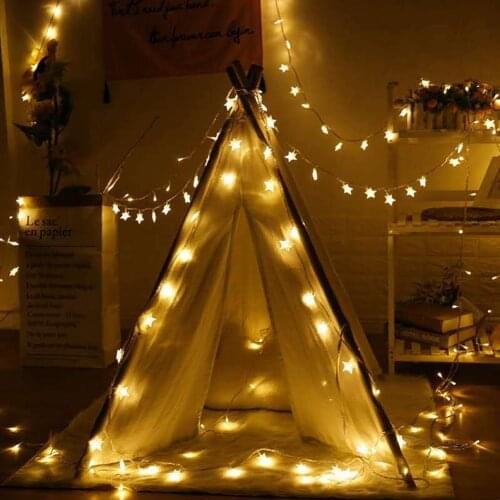 Led Star Lights String Lights Flashing Lights Five-Pointed Star Lights Wedding Decoration Small Lanterns