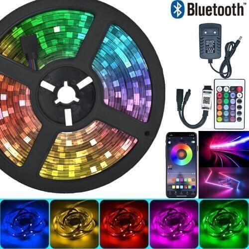 Holiday Xmas New Year WIFI LED Strip Lights Bluetooth IR RGB 5050 2835 Flexible Lamp Tape Ribbon With Diode DC12V 20M 10M 32.8ft