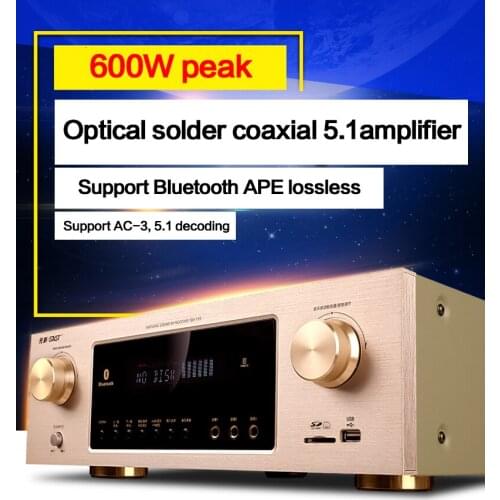 KYYSLB 300W 220V 4-16ohm Su-115 High Power Bluetooth AV Home Power Amplifier 5.1 Home Theater Singing Stage Amplifier