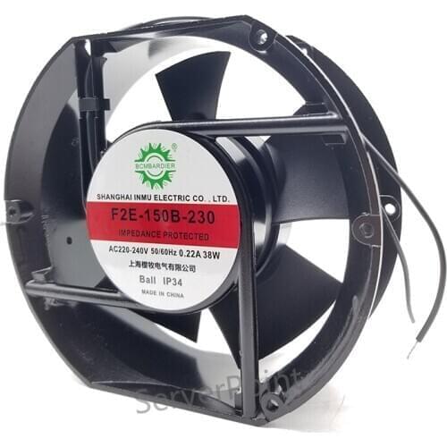 NEW for F2E-150B-230 Axial AC 220V-240V 0.22A 38W 2600RPM 17250 17cm 2 Wires 50/60HZ 17cm 172*150*50mm Cooling Fan